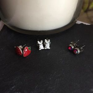 Three Pairs of Earrings